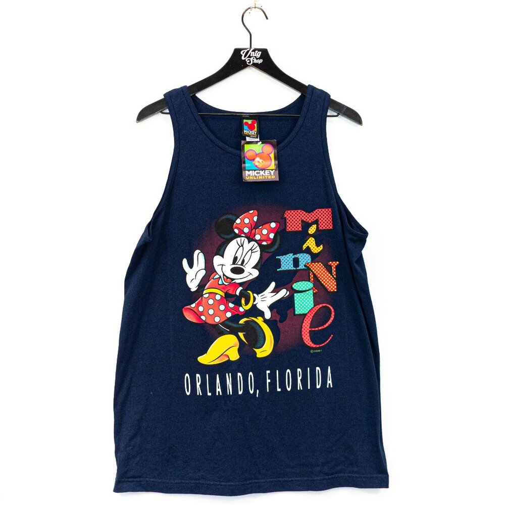 Vintage 90s Mickey Unlimited Minnie Mouse Orlando Florida Tank Top Size Medium